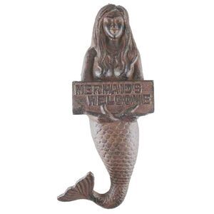 Tropical Tiki  Cast Iron Ocean Mermaid Welcome Sign A2